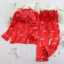 Load image into Gallery viewer, Long-sleeved Silk Pajamas