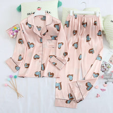 Load image into Gallery viewer, Long-sleeved Silk Pajamas