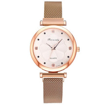 Load image into Gallery viewer, Fashion 5pcs Set Women Watches Luxury Magnet Buckle Flower Rhinestone Watch Ladies Quartz Wrist Watch Bracelet Set Reloj Mujer