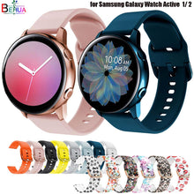 Load image into Gallery viewer, silicone Original 20mm band Strap For Samsung Galaxy Watch Active 2 40/44mm / 3 41mm smartwatch wristband For Huawei GT 2 42mm