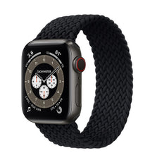 Laden Sie das Bild in den Galerie-Viewer, Braided Solo Loop For Apple watch band 44mm 40mm 38mm 42mm FABRIC Nylon Elastic belt bracelet iWatch series 3 4 5 se 6 strap