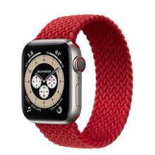 Laden Sie das Bild in den Galerie-Viewer, Braided Solo Loop For Apple watch band 44mm 40mm 38mm 42mm FABRIC Nylon Elastic belt bracelet iWatch series 3 4 5 se 6 strap