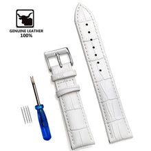 Load image into Gallery viewer, Genuine Leather Watchbands 12/14/16/18/20/22/24 mm Watch Steel Pin buckle Band Strap High Quality Wrist Belt Bracelet + Tool