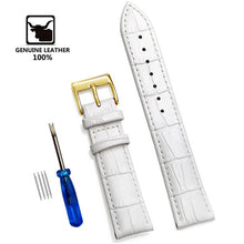 Load image into Gallery viewer, Genuine Leather Watchbands 12/14/16/18/20/22/24 mm Watch Steel Pin buckle Band Strap High Quality Wrist Belt Bracelet + Tool