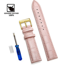 Load image into Gallery viewer, Genuine Leather Watchbands 12/14/16/18/20/22/24 mm Watch Steel Pin buckle Band Strap High Quality Wrist Belt Bracelet + Tool