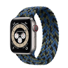 Laden Sie das Bild in den Galerie-Viewer, Braided Solo Loop For Apple watch band 44mm 40mm 38mm 42mm FABRIC Nylon Elastic belt bracelet iWatch series 3 4 5 se 6 strap