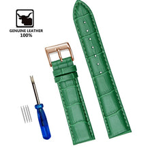Load image into Gallery viewer, Genuine Leather Watchbands 12/14/16/18/20/22/24 mm Watch Steel Pin buckle Band Strap High Quality Wrist Belt Bracelet + Tool