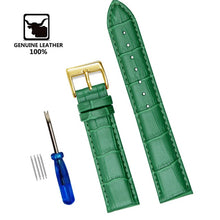 Load image into Gallery viewer, Genuine Leather Watchbands 12/14/16/18/20/22/24 mm Watch Steel Pin buckle Band Strap High Quality Wrist Belt Bracelet + Tool