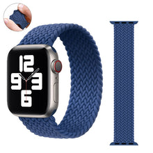 Load image into Gallery viewer, Braided Solo Loop For Apple watch band 44mm 40mm 38mm 42mm Fabric Nylon Elastic belt bracelet iWatch series 3 4 5 se 6 strap