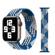Load image into Gallery viewer, Braided Solo Loop For Apple watch band 44mm 40mm 38mm 42mm Fabric Nylon Elastic belt bracelet iWatch series 3 4 5 se 6 strap