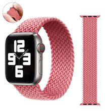 Load image into Gallery viewer, Braided Solo Loop For Apple watch band 44mm 40mm 38mm 42mm Fabric Nylon Elastic belt bracelet iWatch series 3 4 5 se 6 strap