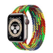 Laden Sie das Bild in den Galerie-Viewer, Braided Solo Loop For Apple watch band 44mm 40mm 38mm 42mm FABRIC Nylon Elastic belt bracelet iWatch series 3 4 5 se 6 strap