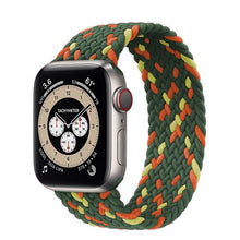 Laden Sie das Bild in den Galerie-Viewer, Braided Solo Loop For Apple watch band 44mm 40mm 38mm 42mm FABRIC Nylon Elastic belt bracelet iWatch series 3 4 5 se 6 strap