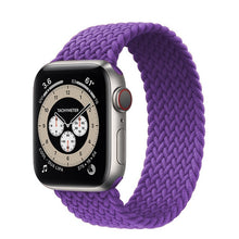 Laden Sie das Bild in den Galerie-Viewer, Braided Solo Loop For Apple watch band 44mm 40mm 38mm 42mm FABRIC Nylon Elastic belt bracelet iWatch series 3 4 5 se 6 strap