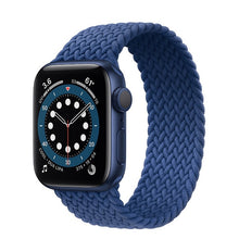 Load image into Gallery viewer, Braided Solo Loop For Apple Watch band 44mm 40mm 42mm 38mm Fabric Nylon Elastic Belt Bracelet iWatch 3 4 5 SE 6 Strap