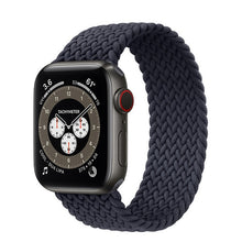 Load image into Gallery viewer, Braided Solo Loop For Apple Watch band 44mm 40mm 42mm 38mm Fabric Nylon Elastic Belt Bracelet iWatch 3 4 5 SE 6 Strap