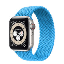 Load image into Gallery viewer, Braided Solo Loop For Apple Watch band 44mm 40mm 42mm 38mm Fabric Nylon Elastic Belt Bracelet iWatch 3 4 5 SE 6 Strap