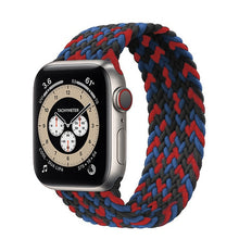 Load image into Gallery viewer, Braided Solo Loop For Apple Watch band 44mm 40mm 42mm 38mm Fabric Nylon Elastic Belt Bracelet iWatch 3 4 5 SE 6 Strap