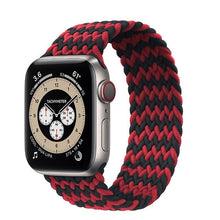 Load image into Gallery viewer, Braided Solo Loop For Apple Watch band 44mm 40mm 42mm 38mm Fabric Nylon Elastic Belt Bracelet iWatch 3 4 5 SE 6 Strap