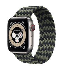 Load image into Gallery viewer, Braided Solo Loop For Apple Watch band 44mm 40mm 42mm 38mm Fabric Nylon Elastic Belt Bracelet iWatch 3 4 5 SE 6 Strap