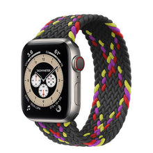 Load image into Gallery viewer, Braided Solo Loop For Apple Watch band 44mm 40mm 42mm 38mm Fabric Nylon Elastic Belt Bracelet iWatch 3 4 5 SE 6 Strap