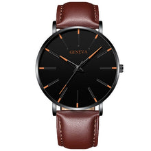 Load image into Gallery viewer, 2021 Minimalist Men's Fashion Ultra Thin Watches Simple Men Business Stainless Steel Mesh Belt Quartz Watch relogio masculino