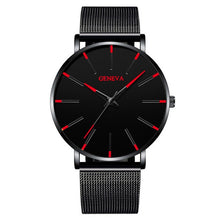 Load image into Gallery viewer, 2021 Minimalist Men's Fashion Ultra Thin Watches Simple Men Business Stainless Steel Mesh Belt Quartz Watch relogio masculino