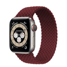 Laden Sie das Bild in den Galerie-Viewer, Braided Solo Loop For Apple watch band 44mm 40mm 38mm 42mm FABRIC Nylon Elastic belt bracelet iWatch series 3 4 5 se 6 strap