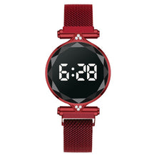 Load image into Gallery viewer, Luxury Digital Magnet Watches For Women Rose Gold Stainless Steel Dress LED Quartz Watch Female Clock Relogio Feminino Drop Ship