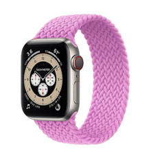 Laden Sie das Bild in den Galerie-Viewer, Braided Solo Loop For Apple watch band 44mm 40mm 38mm 42mm FABRIC Nylon Elastic belt bracelet iWatch series 3 4 5 se 6 strap