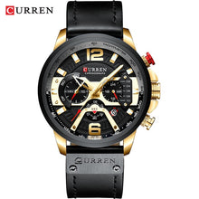 Load image into Gallery viewer, CURREN Casual Sport Watches for Men Blue Top Brand Luxury Military Leather Wrist Watch Man Clock Fashion Chronograph Wristwatch