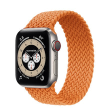 Load image into Gallery viewer, Braided Solo Loop For Apple Watch band 44mm 40mm 42mm 38mm Fabric Nylon Elastic Belt Bracelet iWatch 3 4 5 SE 6 Strap