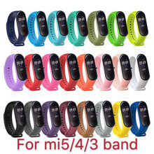 Load image into Gallery viewer, Strap for Xiaomi Mi Band 6 5 4 3 Sport Wristband Silicone Bracelet Mi Band 3 4 Band5 replacement straps For mi band 6 watch band