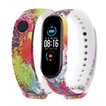 Load image into Gallery viewer, Strap For Xiaomi Mi Band 4 3 5 6 watch band Creative graffiti style Silicone bracelet replacement For XiaoMi band 4 5 Wristband