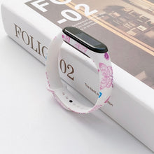 Load image into Gallery viewer, Strap For Xiaomi Mi Band 4 3 5 6 watch band Creative graffiti style Silicone bracelet replacement For XiaoMi band 4 5 Wristband