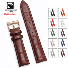 Load image into Gallery viewer, Genuine Leather Watchbands 12/14/16/18/20/22/24 mm Watch Steel Pin buckle Band Strap High Quality Wrist Belt Bracelet + Tool