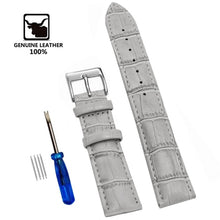 Load image into Gallery viewer, Genuine Leather Watchbands 12/14/16/18/20/22/24 mm Watch Steel Pin buckle Band Strap High Quality Wrist Belt Bracelet + Tool