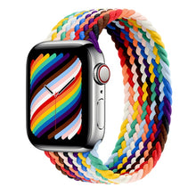 Load image into Gallery viewer, Braided Solo Loop For Apple Watch band 44mm 40mm 42mm 38mm Fabric Nylon Elastic Belt Bracelet iWatch 3 4 5 SE 6 Strap