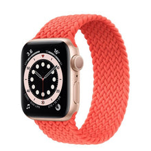 Laden Sie das Bild in den Galerie-Viewer, Braided Solo Loop For Apple watch band 44mm 40mm 38mm 42mm FABRIC Nylon Elastic belt bracelet iWatch series 3 4 5 se 6 strap