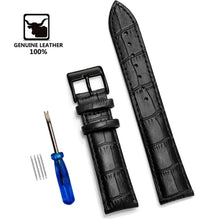 Load image into Gallery viewer, Genuine Leather Watchbands 12/14/16/18/20/22/24 mm Watch Steel Pin buckle Band Strap High Quality Wrist Belt Bracelet + Tool