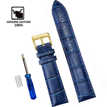 Load image into Gallery viewer, Genuine Leather Watchbands 12/14/16/18/20/22/24 mm Watch Steel Pin buckle Band Strap High Quality Wrist Belt Bracelet + Tool