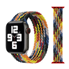 Load image into Gallery viewer, Solo Nylon Braid Strap for Apple Watch Band 6 se 5 4 3 44mm 40mm 38mm 42mm Elastic Sports Bracelet for IWatch Series 6 5 4 3 2 1