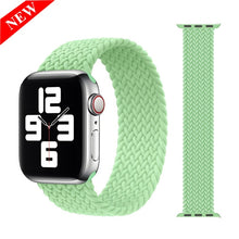 Load image into Gallery viewer, Solo Nylon Braid Strap for Apple Watch Band 6 se 5 4 3 44mm 40mm 38mm 42mm Elastic Sports Bracelet for IWatch Series 6 5 4 3 2 1