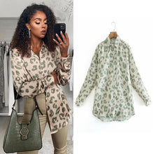 Load image into Gallery viewer, women satin blouse long sleeve zebra print shirts vintage office ladies tops femme chandails za 2020 fashion blusa de mujer ins