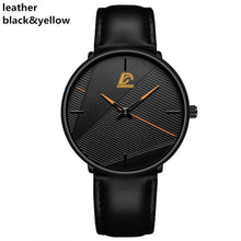 Load image into Gallery viewer, reloj hombre 2021 Fashion Watches Men Classic Black Ultra Thin Stainless Steel Mesh Belt Quartz Wrist Watch relogio masculino