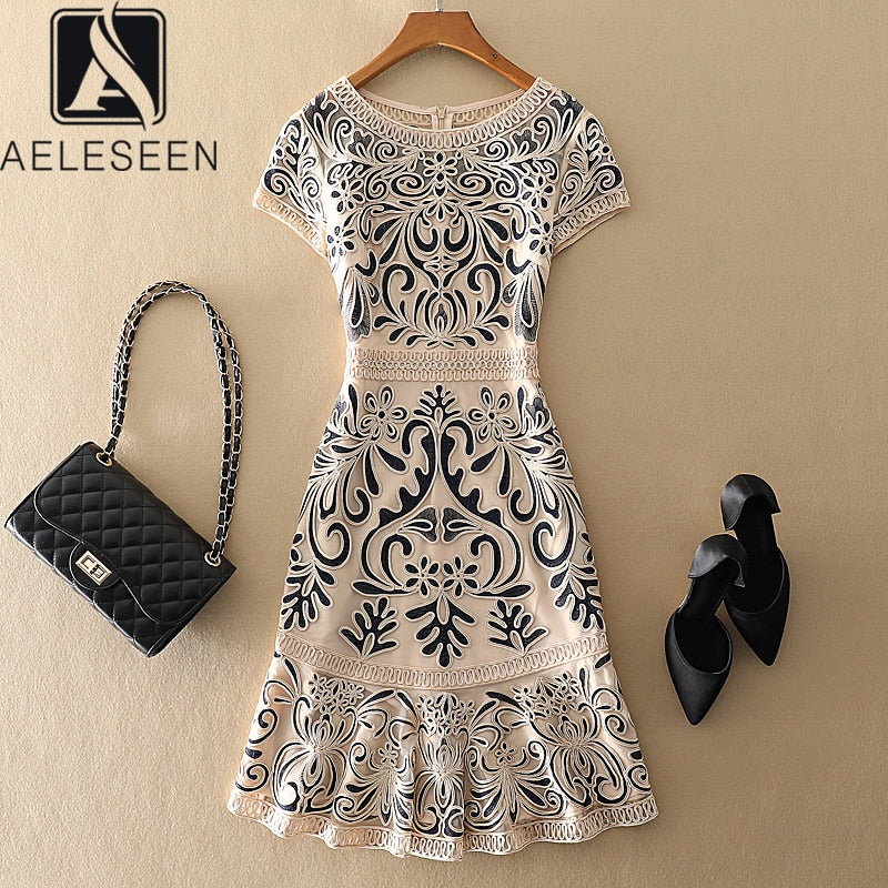 AELESEEN 4XL  Primavera Verano Vintage dress