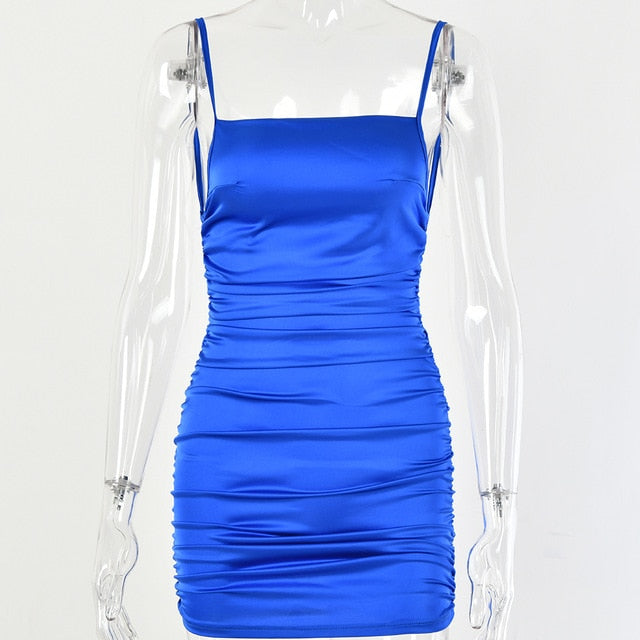 Articat Spaghetti Correa Mini Vestido dress