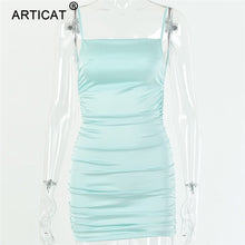 Load image into Gallery viewer, Articat Spaghetti Correa Mini Vestido dress
