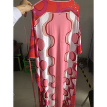 Load image into Gallery viewer, [DEAT] 2020 Bohemian Printed Over Size V-neck Batwing Sleeve Star Dress Women Elastic Silk Floor Length New Fashion Tide AW962
