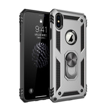 Load image into Gallery viewer, Shockproof Armor Kickstand Phone Case For iPhone 11 Pro XR XS Max X 6 6S 7 8 Plus Finger Magnetic Ring Holder Anti-Fall Cover
